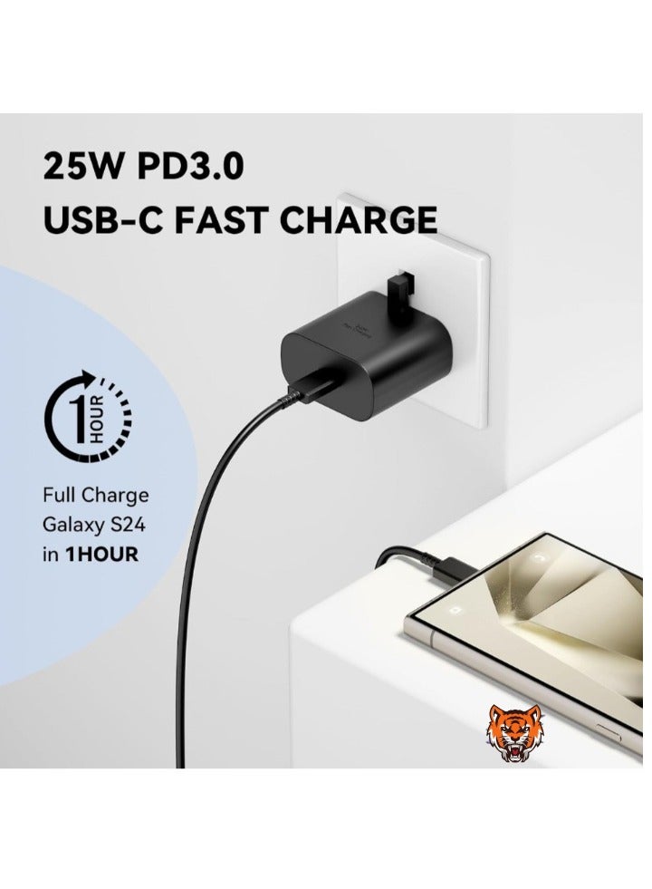 TIGER "Super Fast Samsung Charger – USB-C Plug & 6 Feet Cable, Wall Charger for Samsung Galaxy S24 Ultra, S24, S24+, S23, S22, S21, A Series, and More" - Image 2