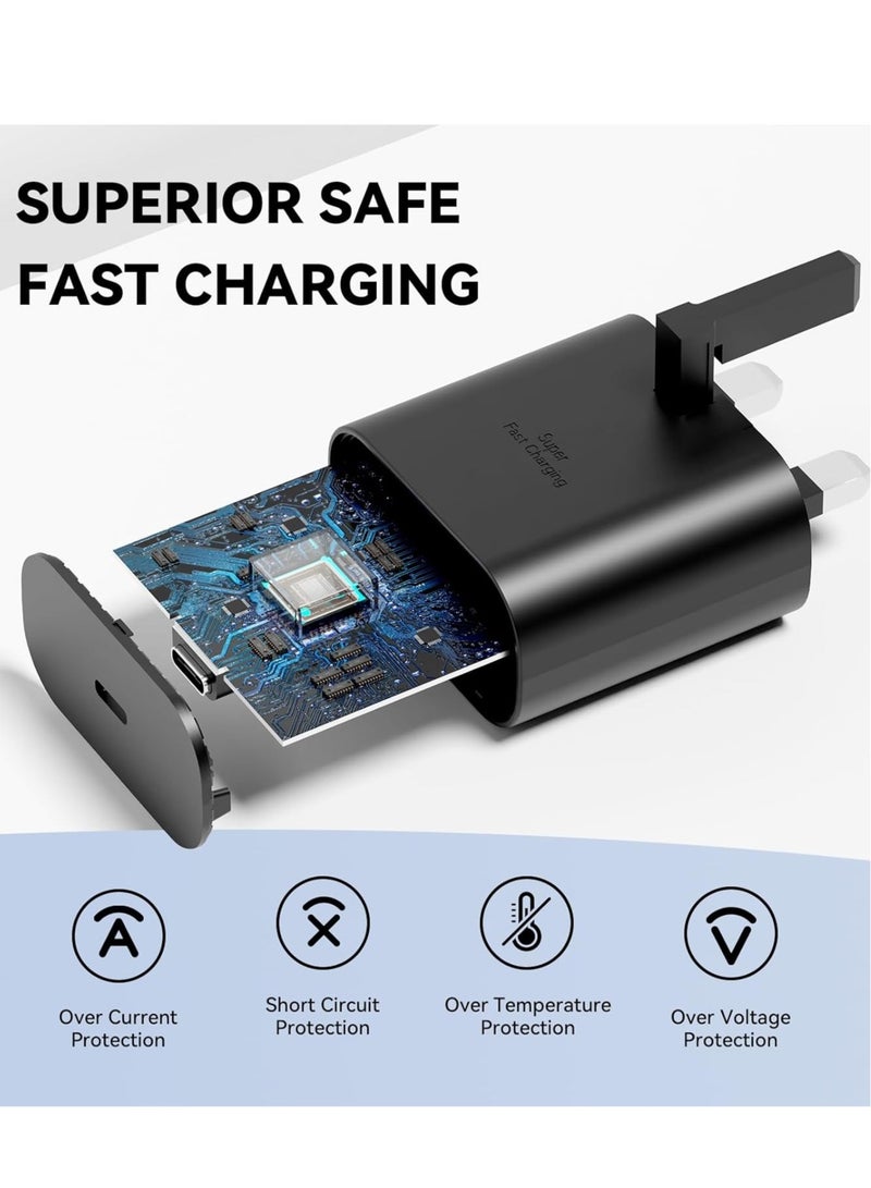 TIGER "Super Fast Samsung Charger – USB-C Plug & 6 Feet Cable, Wall Charger for Samsung Galaxy S24 Ultra, S24, S24+, S23, S22, S21, A Series, and More" - Image 3