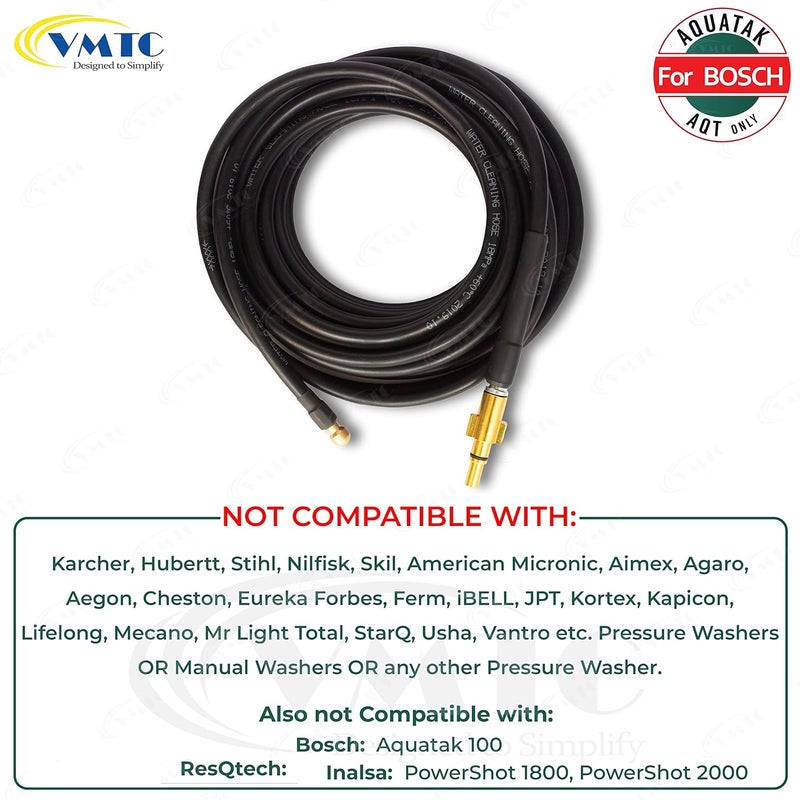 VMTC VMTC Drain Pipe Cleaning Kit Compatible with Bosch High Pressure Car Washer AquatakAQT 10 Metre  - Image 4