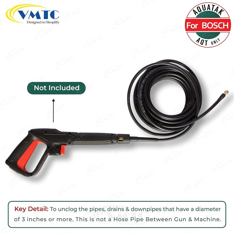 VMTC VMTC Drain Pipe Cleaning Kit Compatible with Bosch High Pressure Car Washer AquatakAQT 10 Metre  - Image 3