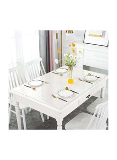 SYOSI Rectangle Vinyl Tablecloth,100% Waterproof Heavy Duty Oil Spill Proof Stain Resistant Plastic PU Table Cover with Flannel Backing for Kitchen/Dining/Parties 100*100CM  - Image 5