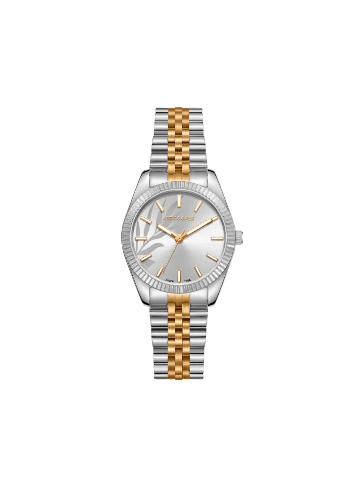 Lee Cooper Women's Analog Display Watch With Silver/Rose Gold Metal Strap - LC08102.530