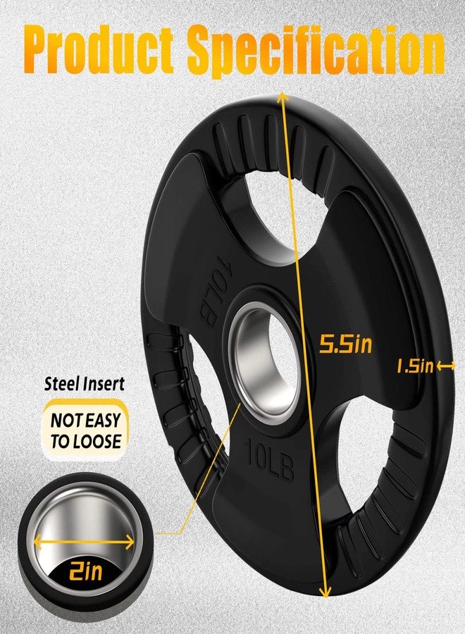 Elevens Bumper Plates Olympic Rubber Weight Plate Set 10/25LB 2-Inch Steel Insert for Olympic Bars for Strength Training, Weightlifting and Crossfit, Single - Image 2