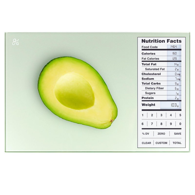 Greater Goods Nutrition Scale by Greater Goods, Food Grade Glass, Calorie Counting Scale, Meal Prep Scale, and Weight Loss Scale, Sage Green - Image 1