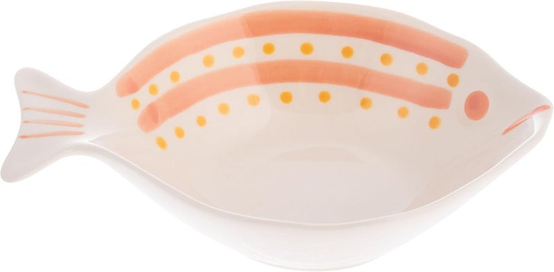 Karma طبق وجبات خفيف مزخرف يدويًا على شكل سمكة من كرمى، أطباق صغيرة لطيفة، وعاء غمس صغير، طبق مقبلات بلون الخوخ - Image 1