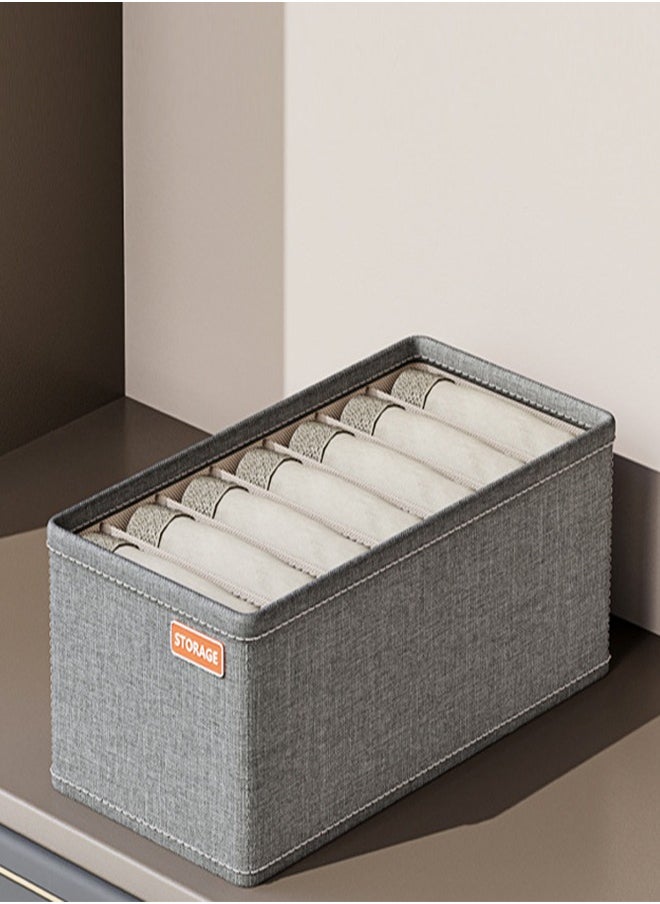 Generic Underwear Drawer Organiser,Underwear storage  Foldable Oxford Cloth Wardrobe Organiser, 7 Cell Drawer Organiser, Clothes Organisers Dividers for Bras, Socks, Ties, Scarves  - Image 1