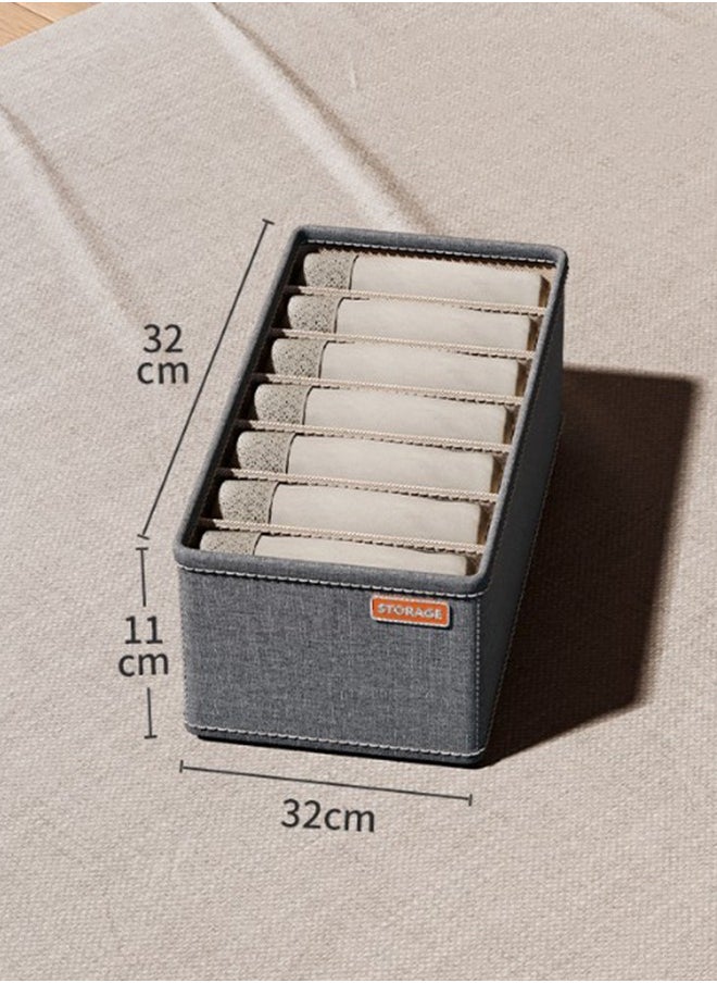 Generic Underwear Drawer Organiser,Underwear storage  Foldable Oxford Cloth Wardrobe Organiser, 7 Cell Drawer Organiser, Clothes Organisers Dividers for Bras, Socks, Ties, Scarves  - Image 2