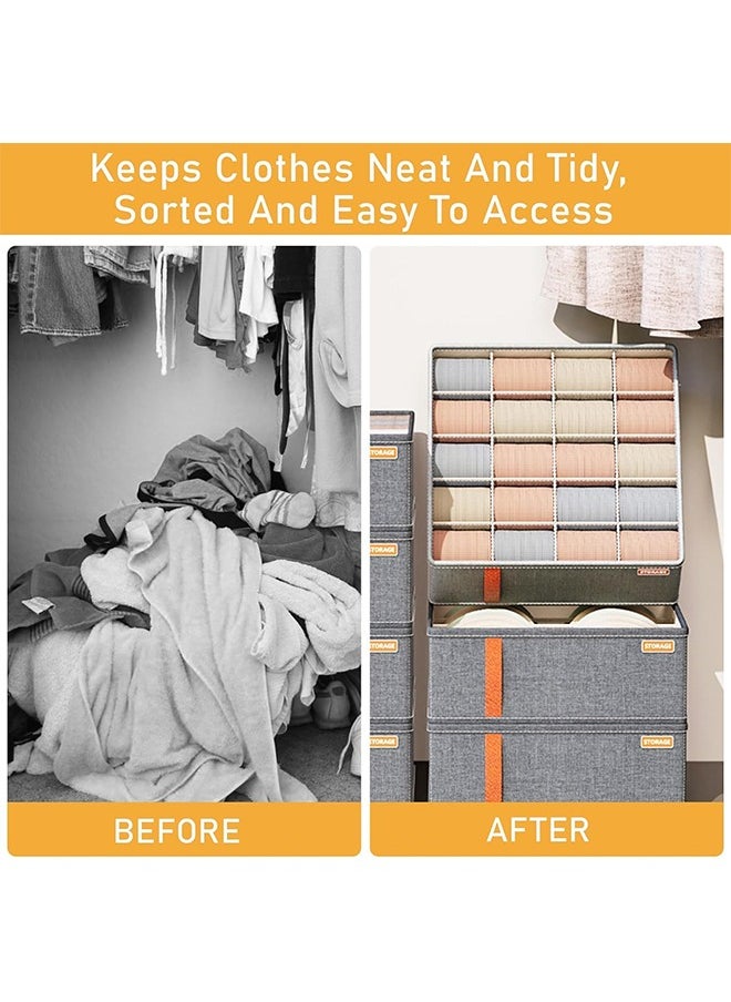 Generic Underwear Drawer Organiser,Underwear storage  Foldable Oxford Cloth Wardrobe Organiser, 7 Cell Drawer Organiser, Clothes Organisers Dividers for Bras, Socks, Ties, Scarves  - Image 5