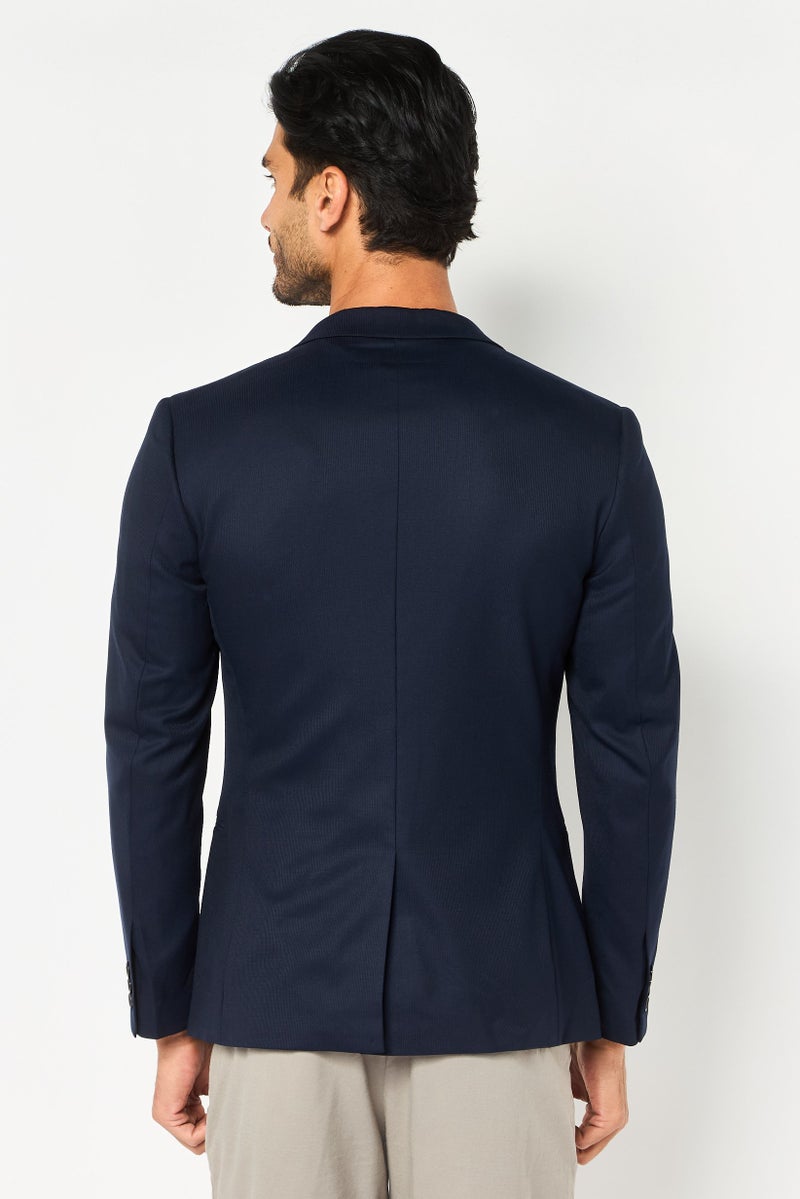 Selected Homme Men Slim Fit Long Sleeve Plain Blazer, Navy - Image 4