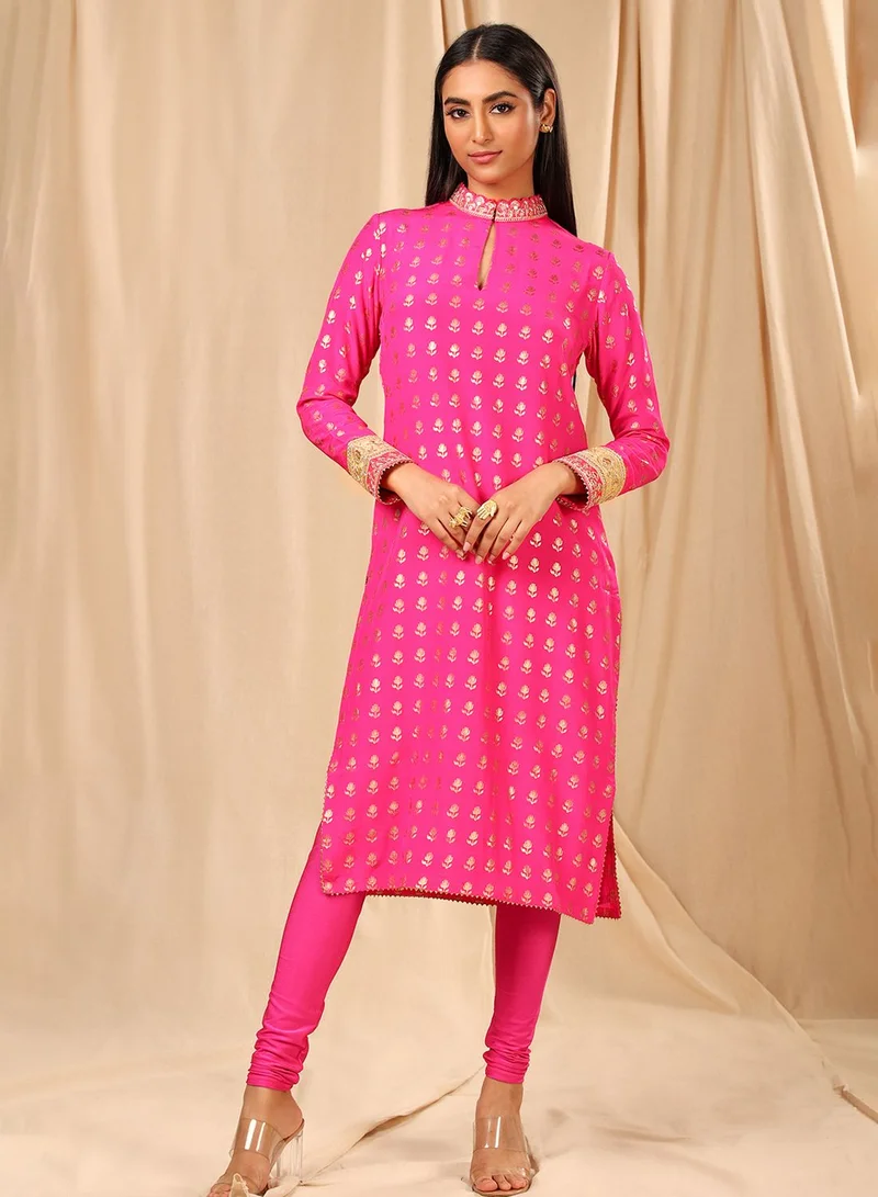 masaba Embroidered Side Slit Kurti