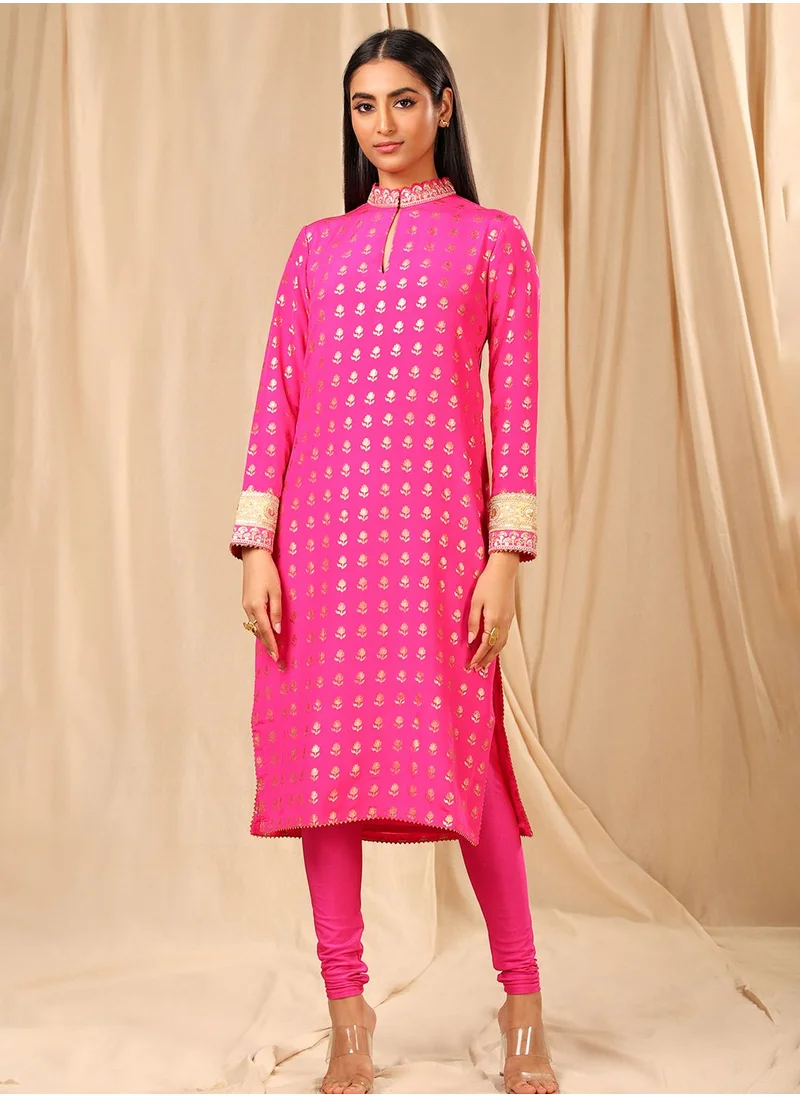 masaba Embroidered Side Slit Kurti