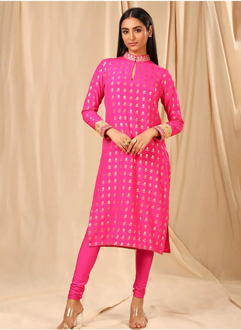 masaba Embroidered Side Slit Kurti
