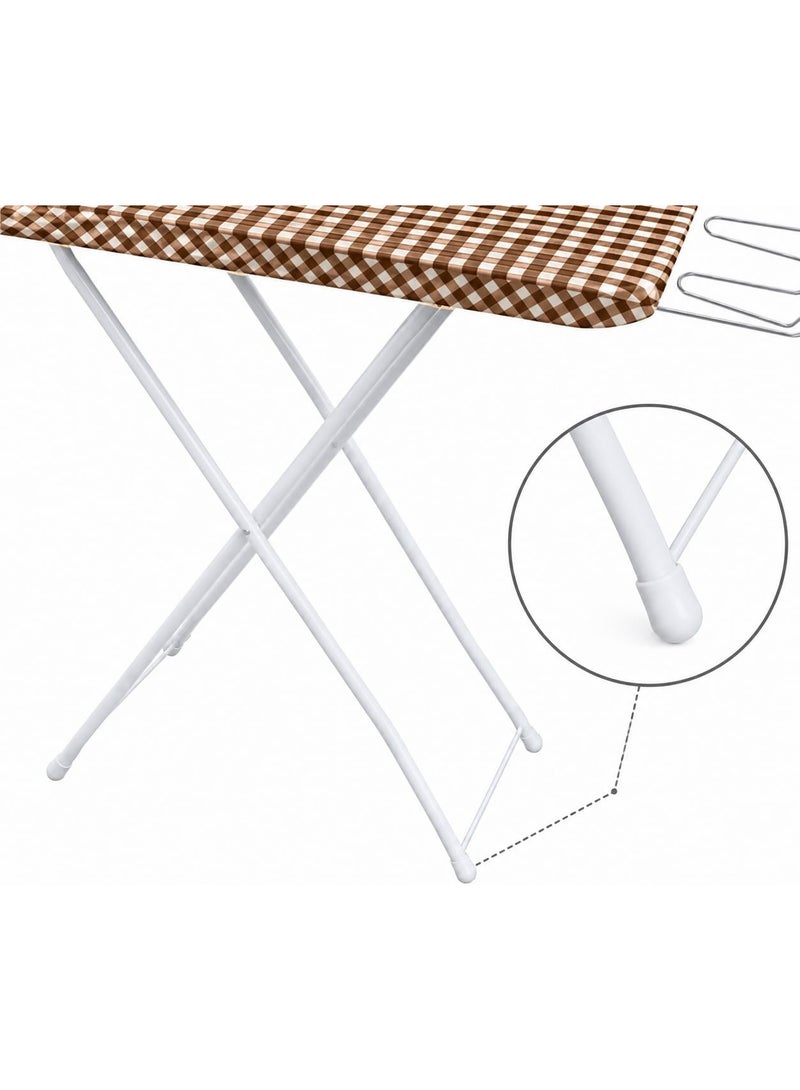 Toshionics Ironing Board 90cm x 33cm - Ironing Table with Sturdy Steel Legs | 4 Adjustable height Ironing Stand with steel Iron Rest Foldable Multicolor Design - Image 4