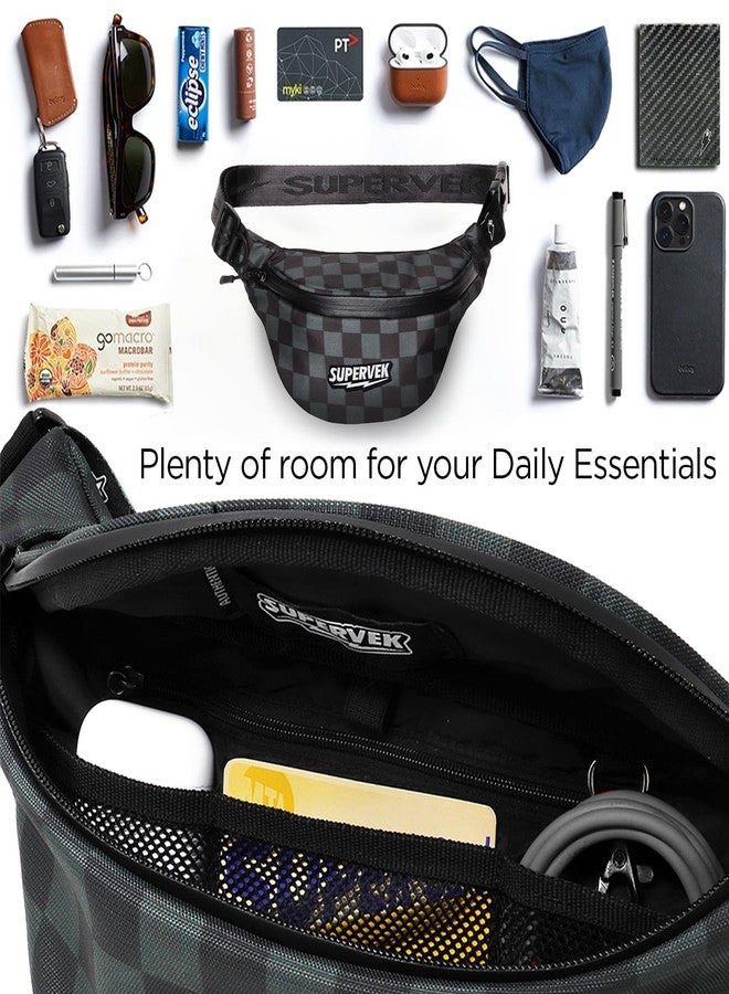 SUPERVEK Waist Bag for Men Women - Cross Body Shoulder Bags for Man Woman - Small Side Bag with Waterproof Zipper - Travel Hiking Hip Fanny Pack - Stylish Mini Chest Belt Bag Pouch - Pastel Blue - Image 5