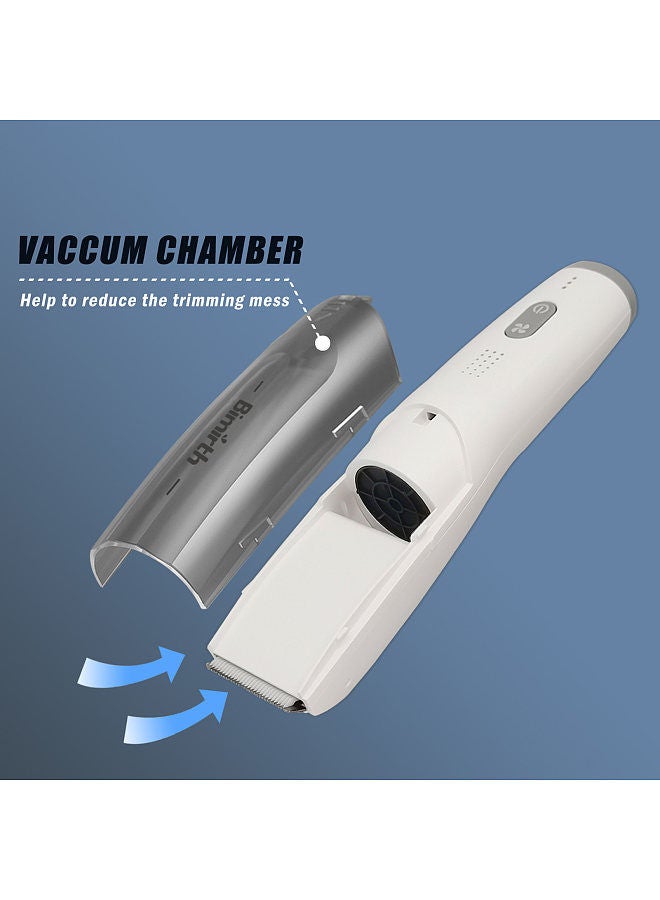 Bimirth Cordless Vacuum Haircut Kit Hair Clipper Waterproof Built-in Rechargeable Battery with Storage Bag Cleaning Brush Sponge Haircut Cape 3 Guide Combs for Boys Men Kids