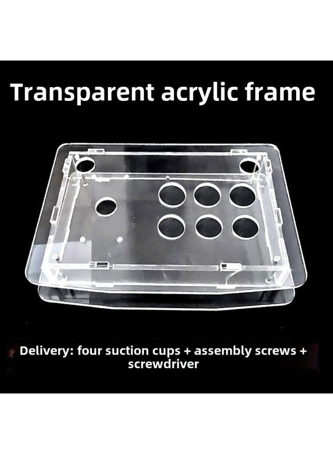 Transparent Rocker Shell Rocker Outer Frame Rocker Shell Arcade Frame Rocker DIY Accessories King Of Fighters Arcade-Product Color:Transparent Acrylic Frame With Field Keys  - Image 3