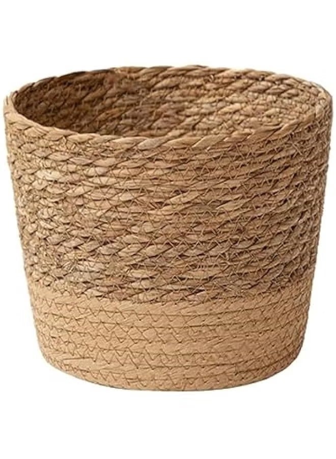 XiuWoo 3 sizes to choose from Grass Flower Basket Indoor Woven Flower Pot Flower Pot Flower Pot Decoration Laundry Basket Household Flower Pot Leak Proof Plastic Liner Indoor and Outdoor Garden Decoration - Image 5