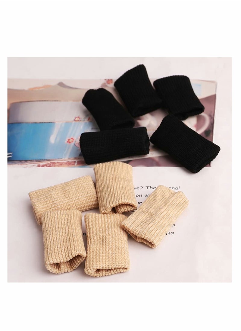 Finger Sleeves, 20 PCS Finger Sleeves Protectors, Sport Finger Sleeves Thumb Brace Support Finger Brace Elastic Thumb Sleeves for Relieving Pain Arthritis Trigger Finger(Black+Skin tone) - pzsku/Z4C03BFEA8748EC366D80Z/45/_/1717056420/beefa6c0-0aed-444b-9104-c6aa843f55b8