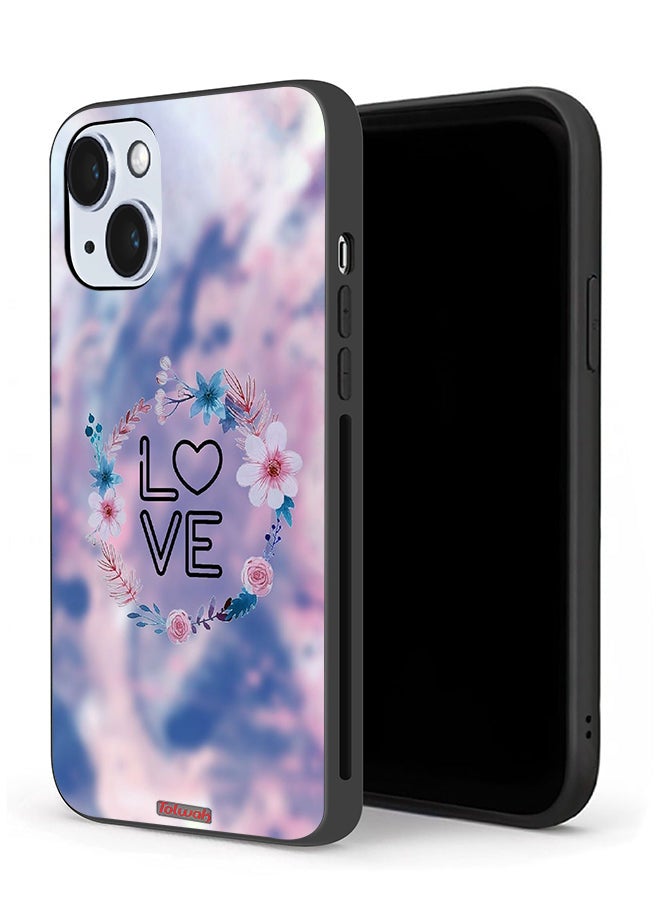 Tolwak Apple iPhone 14 Plus Protective Case Love In Flowers Ring Art - Image 1