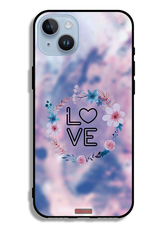 Tolwak Apple iPhone 14 Plus Protective Case Love In Flowers Ring Art - Image 2