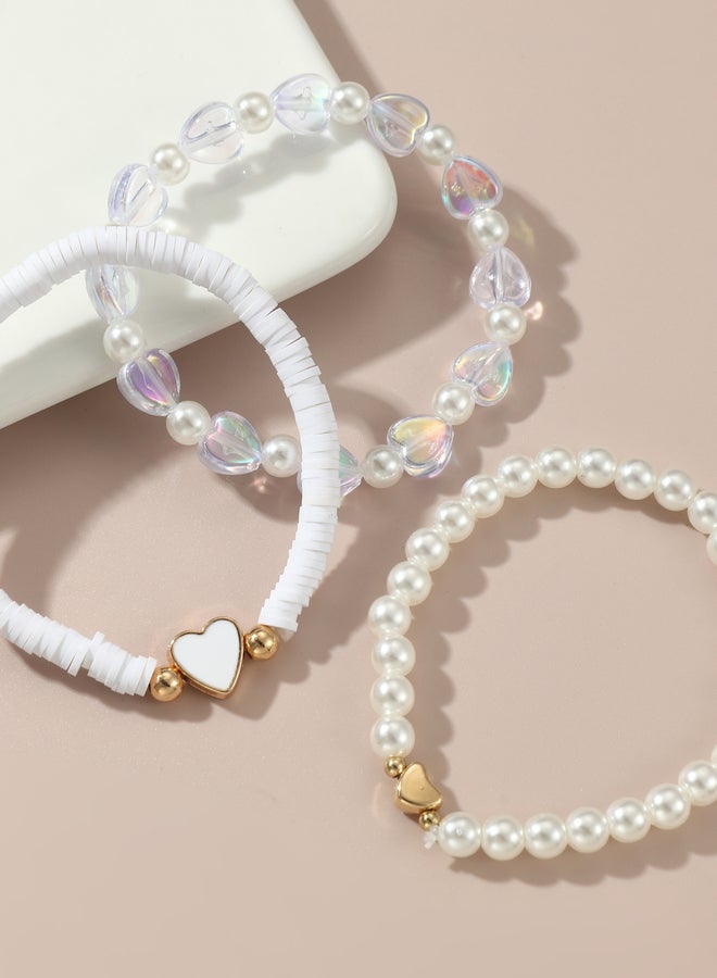 Take Two Pack of 4 - Beaded Heart Bracelet - Image 5