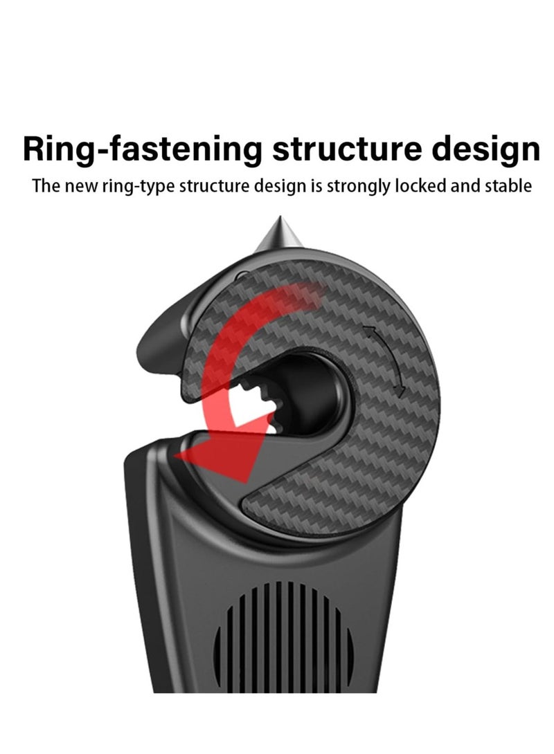 Excefore Car Headrest Hidden Hook, Multi-Functional Hidden Hooks, with Phone Holder, 360° Rotation Auto Seat Back Eyeglass Clip, Car Storage Hooks, for Hanging Purses, Grocery Bags, Bottles (2 Pcs) - Image 5