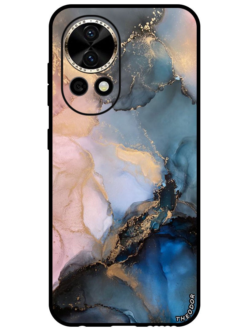 Theodor Protective Case Anti Scratch Shock Proof Bumper Cover For Huawei Nova 12 Colourful Marble (2) - Image 1