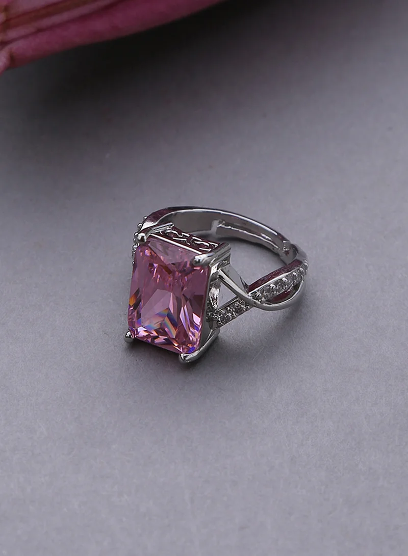 سوهي Designer Stone-Studded adjustable Artificial Finger Ring Jewellery