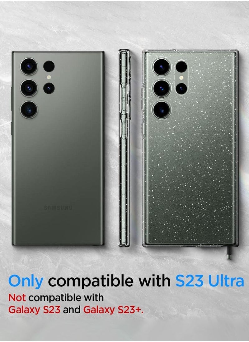 Spigen Liquid Crystal Glitter for Samsung Galaxy S23 ULTRA Case Cover - Crystal Quartz  - Image 2