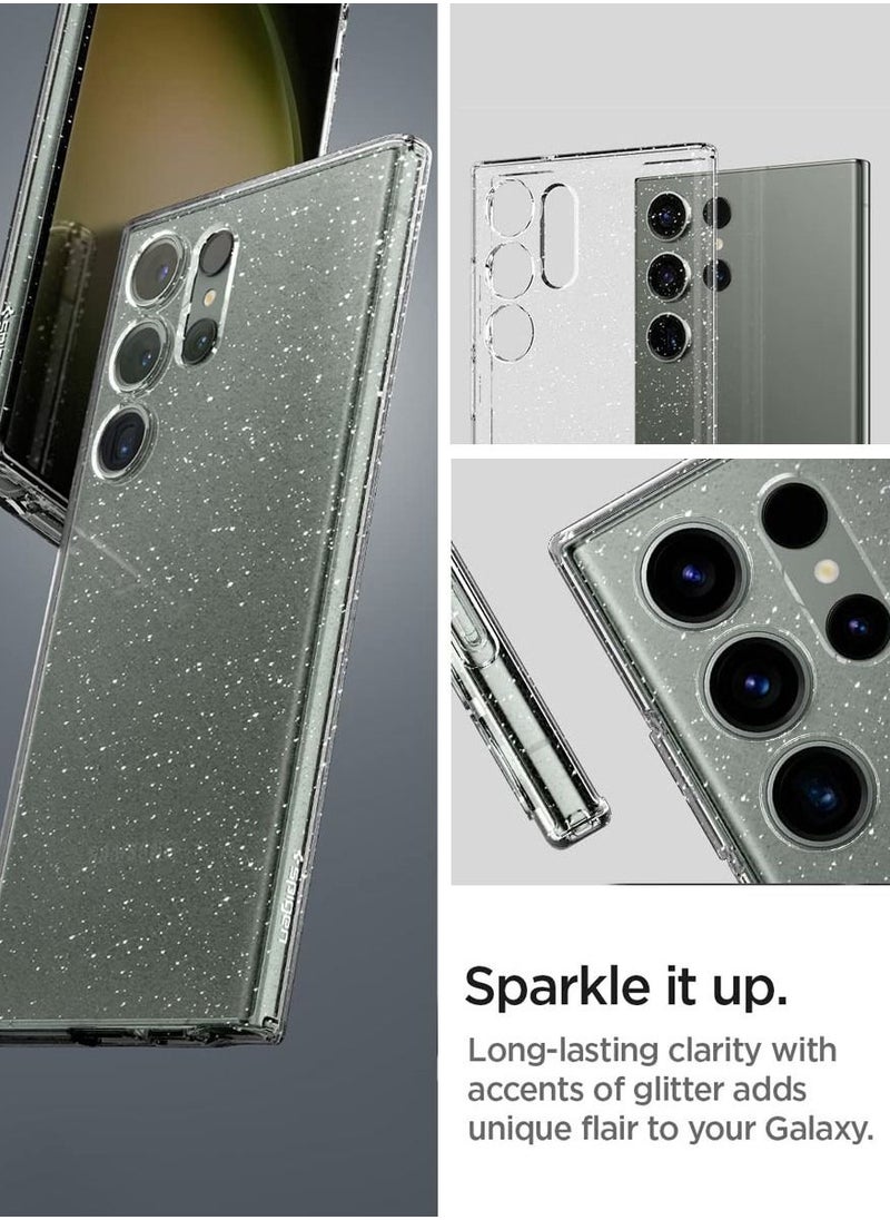 Spigen Liquid Crystal Glitter for Samsung Galaxy S23 ULTRA Case Cover - Crystal Quartz  - Image 4