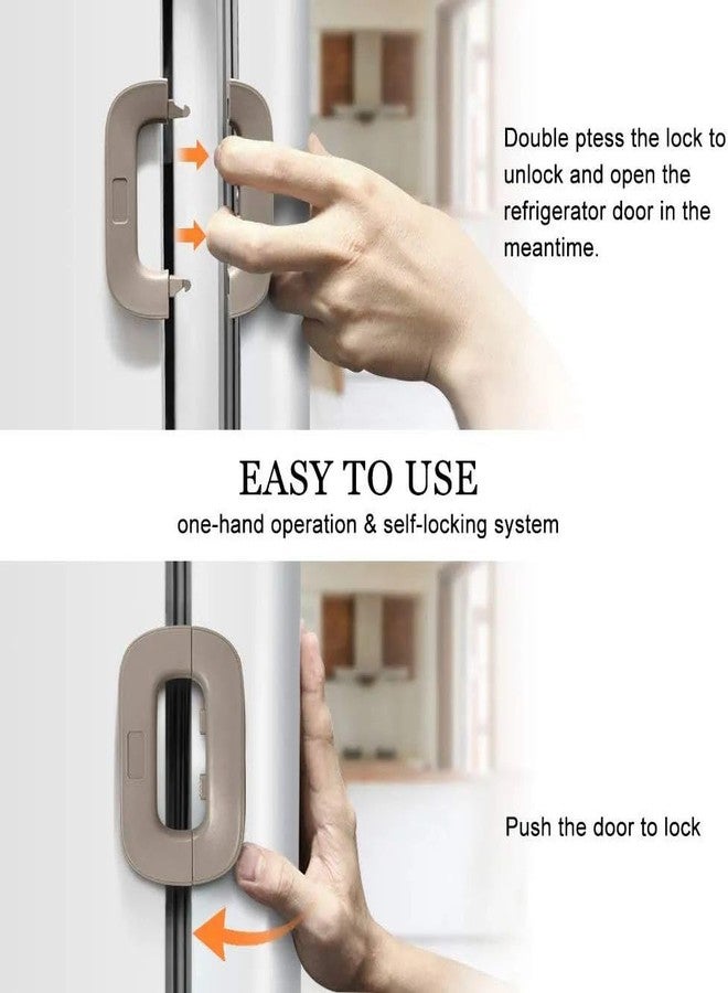 Bitnex Child Safety Door Locks,Self Adhesive Cabinet Locks and Refrigerator Fridge Freezer Door Lock with Strong Adhesive,No Drill, Easy Install Toddler Proof Latch for Fridge, Freezer, Cabinets, and Appliances - Image 4