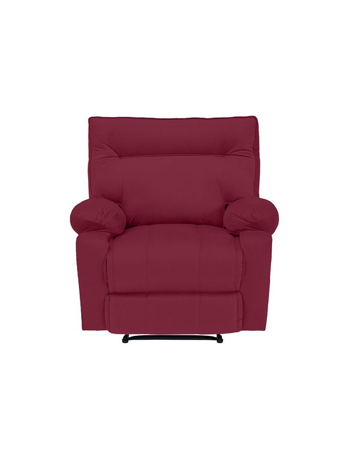 باك كومفرت كرسي استرخاء من باك كومفورت كالما بتنجيد مخملي – مقعد أنيق للاسترخاء مع مسند ظهر ومسند قدم قابلين للتعديل لغرفة المعيشة أو النوم، بمقاس 90×80×95 سم – برغاندي - Image 5