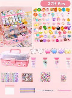 279 Pcs DIY Whipped Cream Clay Glue Set, Simulated DIY Making Art Craft Kit with Cartoon Stickers, Accessories, Key Chains with Storage Box for Gifting - pzsku/Z4C04076EF180FC6BD0E0Z/45/_/1691651499/25903547-546a-48a2-91cc-74e1ff1b6a52