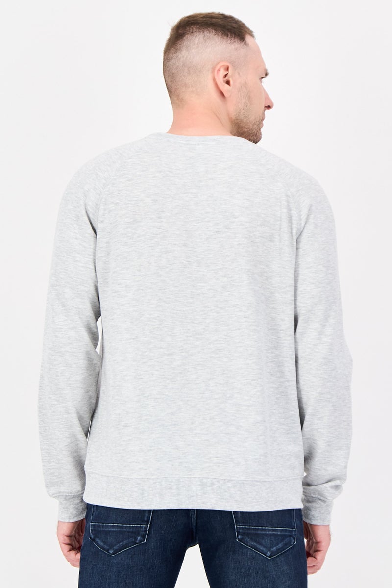 90 Degree By Reflex Men Sportswear Fit Long Sleeve Outdoor Sweatshirts, Grey - Image 3