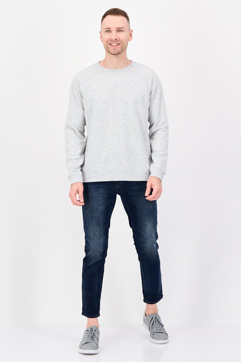 90 Degree By Reflex Men Sportswear Fit Long Sleeve Outdoor Sweatshirts, Grey - Image 4