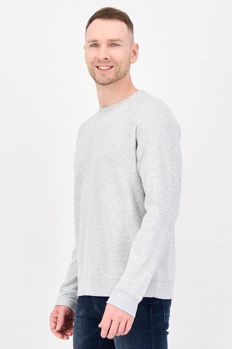 90 Degree By Reflex Men Sportswear Fit Long Sleeve Outdoor Sweatshirts, Grey - Image 2