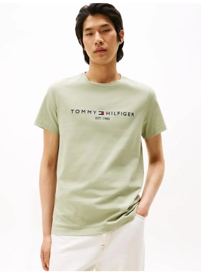 تومي هيلفيغر Logo Slim Jersey T-Shirt