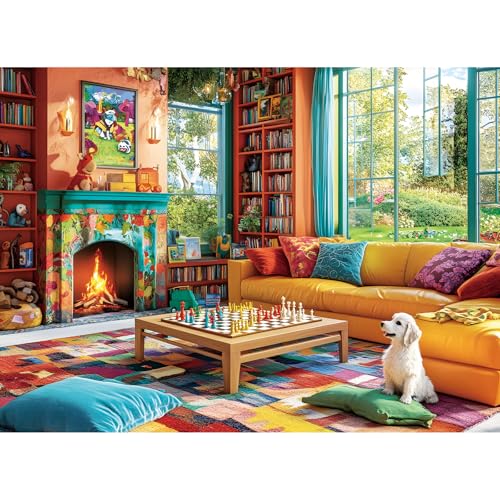 VOLUVOLU 500 Pieces Chess Puzzles for Adults Indoor Puzzle for Adults Dog Puzzle 500 Pieces Gift for Birthday Home Decor Fun for Family Entertainment 205 15 in - Image 1