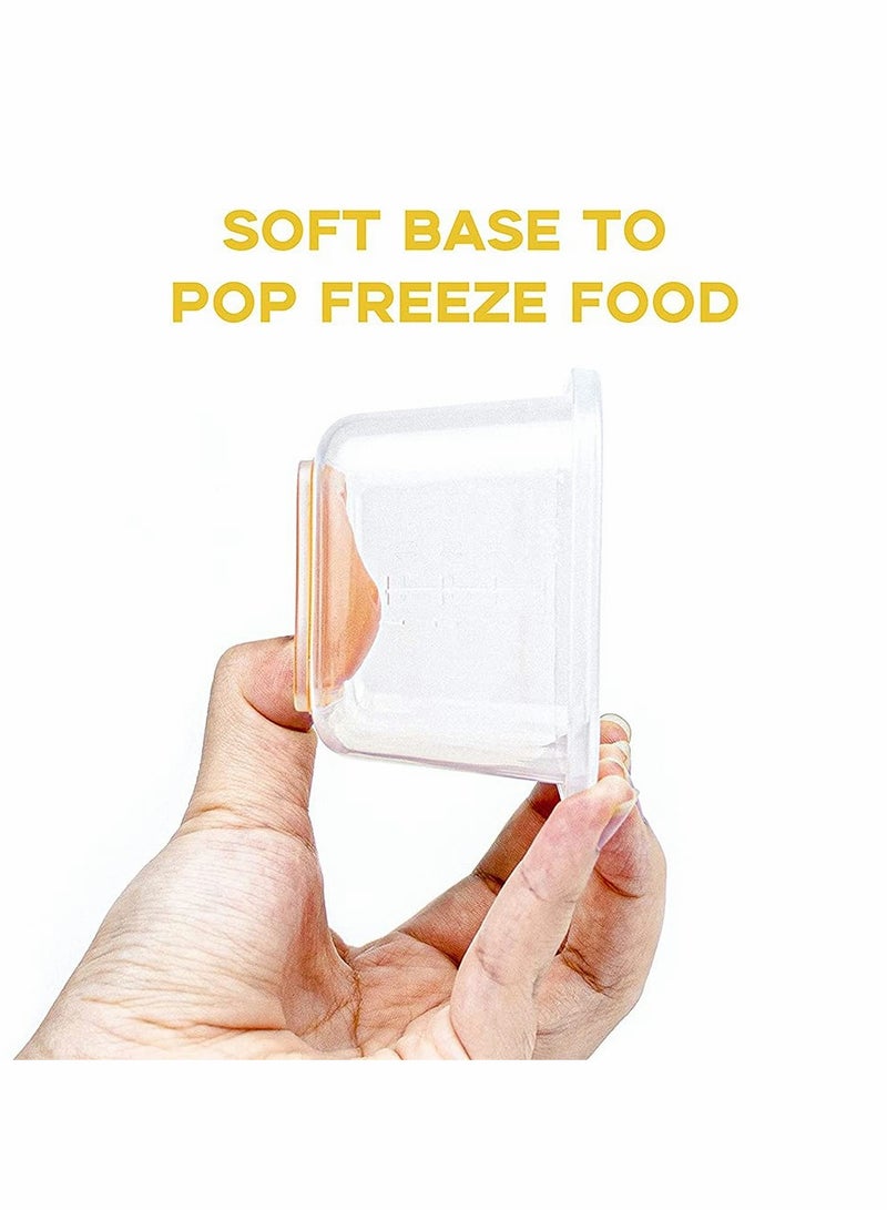 Leakproof BPA Free Baby Food Containers 6pcs 2oz Soft Base and Lid for Freezer Microwave and Dishwasher Safe - Image 5
