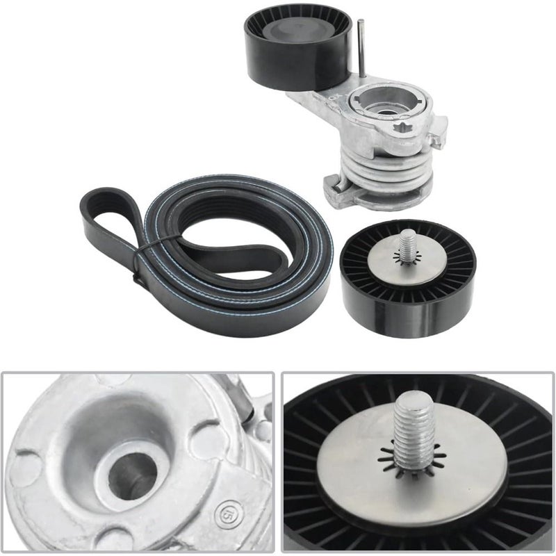 Drive Belt Tensioner and Idler Pulley Kit Replacement Style3 for 128i 2008 2009 2010 2011 2012 2013 - Image 4