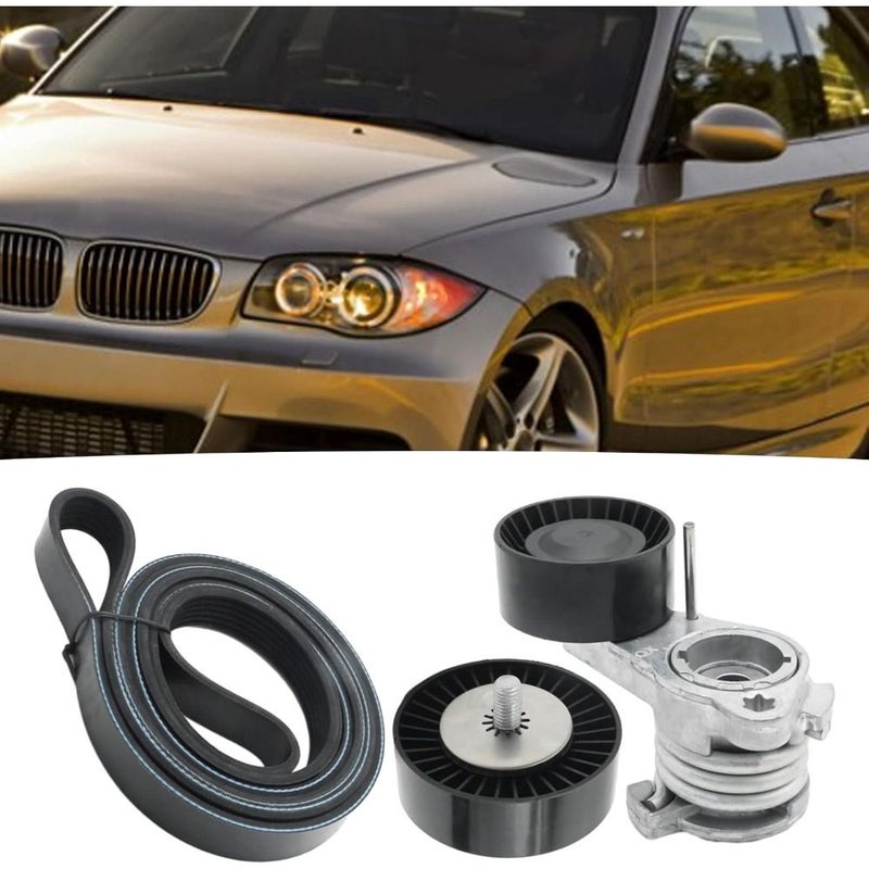 Drive Belt Tensioner and Idler Pulley Kit Replacement Style3 for 128i 2008 2009 2010 2011 2012 2013 - Image 5