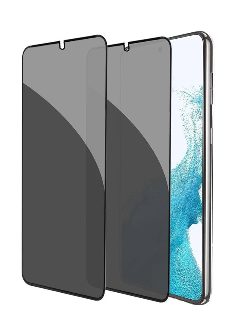Super 2 Pieces Tempered Glass Screen Protector Anti-Spy Privacy Designed For Samsung Galaxy S22+ Full Screen Coverage And Bubble Free - Image 1