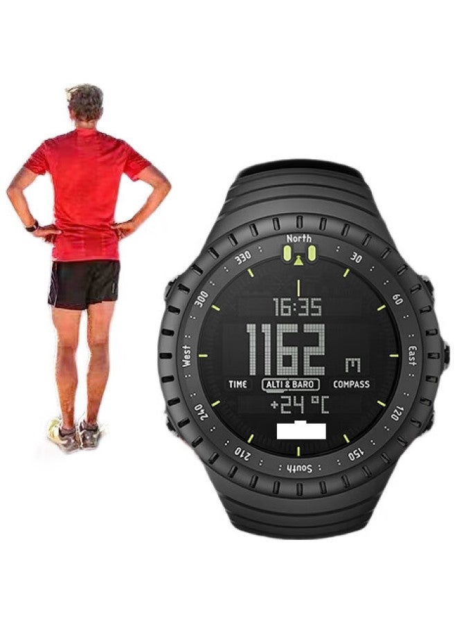 Suunto ساعة رياضية كلاسيكية خارجية سوداء بالكامل مع بوصلة متعددة الوظائف للتنزه وتسلق الجبال هدية ساعة ذكية - Image 1