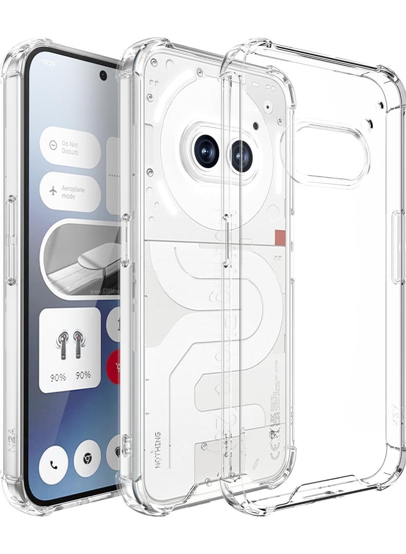 VKL Case Compatible with Nothing Phone 2a 2024 Cover, Ultra Thin Transparent PC Back + TPU Frame Protective Case Airbag Anti-Shock Case - Image 1
