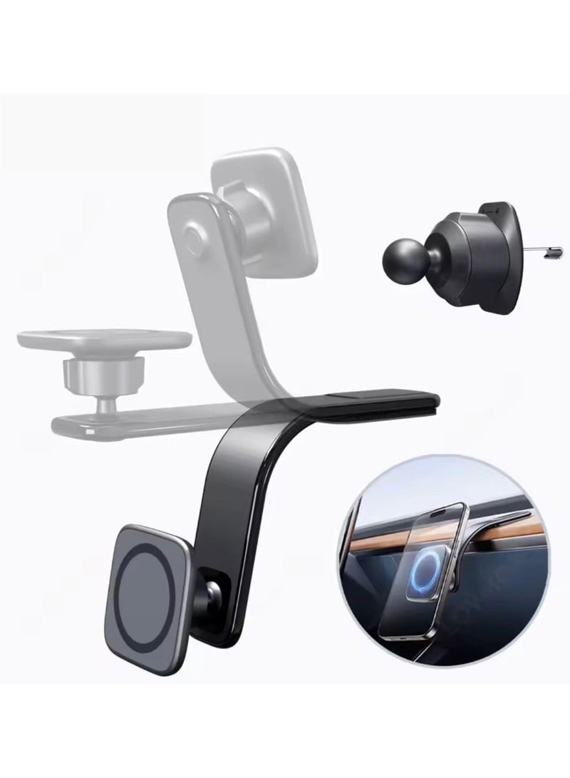 ELTRAZONE Wireless Car Charger 15W Fast Charging Phone Mount – Strong Magnetic Holder with 20pcs N52 Magnets, Adjustable Free Bending Stand, Compatible with iPhone & Android Smartphones - Image 4