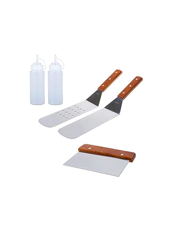 PROMASS Grade Stainless Steel Bbq Grill And Griddle Spatulas Tool Kit Great For Grill Griddle Flat - Image 2