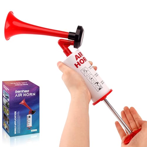 banhao Handheld Air Horn, BANHAO Aluminum Loud Noise Maker Safety Boat Car Sports Events Handheld Air Pump Loud Safety Horn for Boats - Image 1