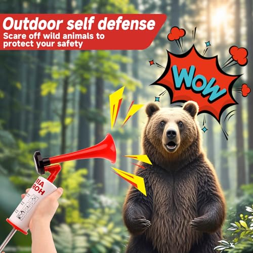 banhao Handheld Air Horn, BANHAO Aluminum Loud Noise Maker Safety Boat Car Sports Events Handheld Air Pump Loud Safety Horn for Boats - Image 4