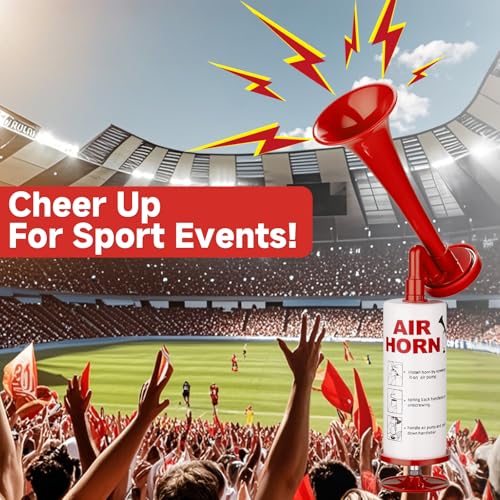 banhao Handheld Air Horn, BANHAO Aluminum Loud Noise Maker Safety Boat Car Sports Events Handheld Air Pump Loud Safety Horn for Boats - Image 2