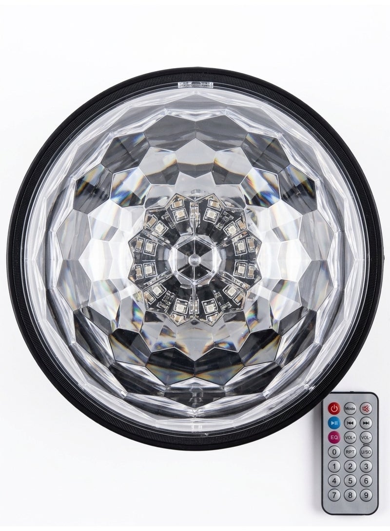 مصباح حفلات ديسكو LED كريستال ماجيك بول مع مكبر صوت بلوتوث، USB وبطاقة SD - Image 2